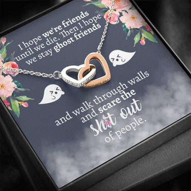 Ghost Friends Interlocking Hearts Necklace - Love You This Much